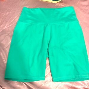 Wild flower green biker shorts. don’t fit me anymore.